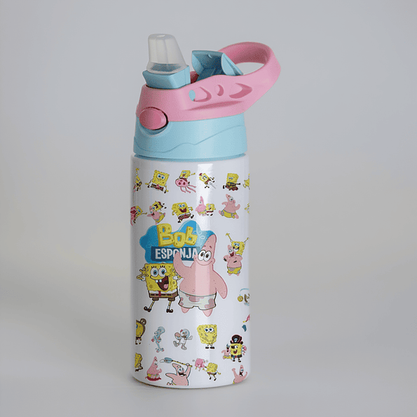 Botella Infantil de Bob Esponja Personalizada con Nombre | 500 ml | Botella Escolar Niños 2
