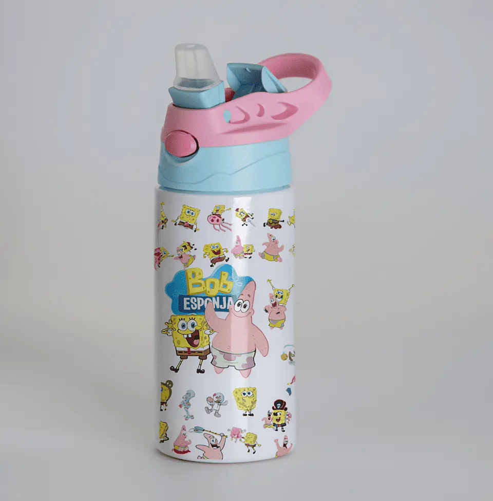Botella Infantil de Bob Esponja Personalizada con Nombre | 500 ml | Botella Escolar Niños 2