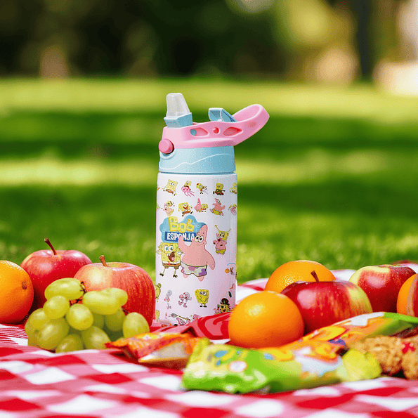 Botella Infantil de Bob Esponja Personalizada con Nombre | 500 ml | Botella Escolar Niños 4