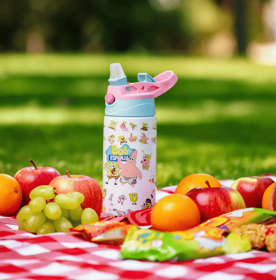 Botella Infantil de Bob Esponja Personalizada con Nombre | 500 ml | Botella Escolar Niños 4
