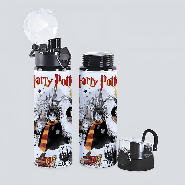 Botella de Agua Harry Potter 750 ml de Aluminio con Tapa Antiderrame – Botella Deportiva Hogwarts 3
