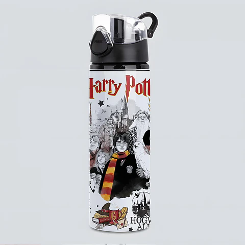 Botella de Agua Harry Potter 750 ml de Aluminio con Tapa Antiderrame – Botella Deportiva Hogwarts