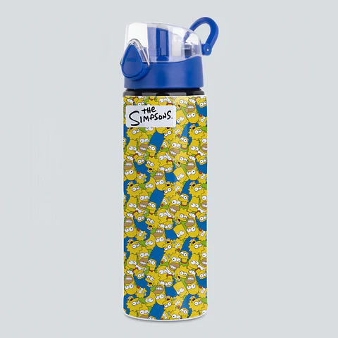 Botella de Agua 750 ml Los Simpson | Botella Aluminio Deportiva Reutilizable Diseño Lisa Simpson