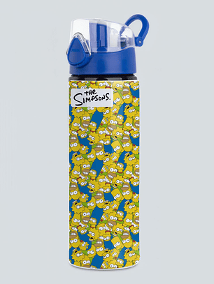 Botella de Agua 750 ml Los Simpson | Botella Aluminio Deportiva Reutilizable Diseño Lisa Simpson