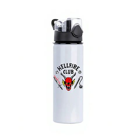 Botella de Agua Hellfire Club 750 ml | Botella Aluminio Reutilizable Inspirada en Stranger Things