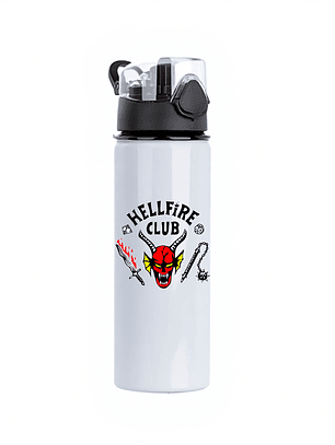 Botella de Agua Hellfire Club 750 ml | Botella Aluminio Reutilizable Inspirada en Stranger Things