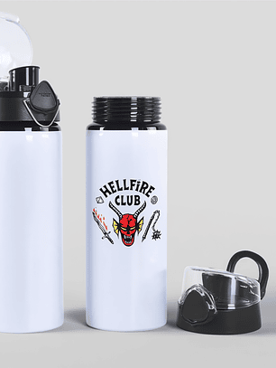 Botella de Agua Hellfire Club 750 ml | Botella Aluminio Reutilizable Inspirada en Stranger Things