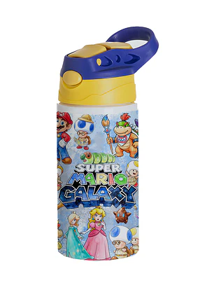 Pack Super Mario Galaxy Botella 750 ml + Taza 11 oz | Set Gamer Infantil