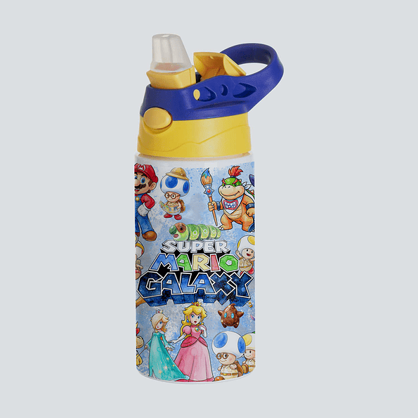 Pack Super Mario Galaxy Botella 750 ml + Taza 11 oz | Set Gamer Infantil 4