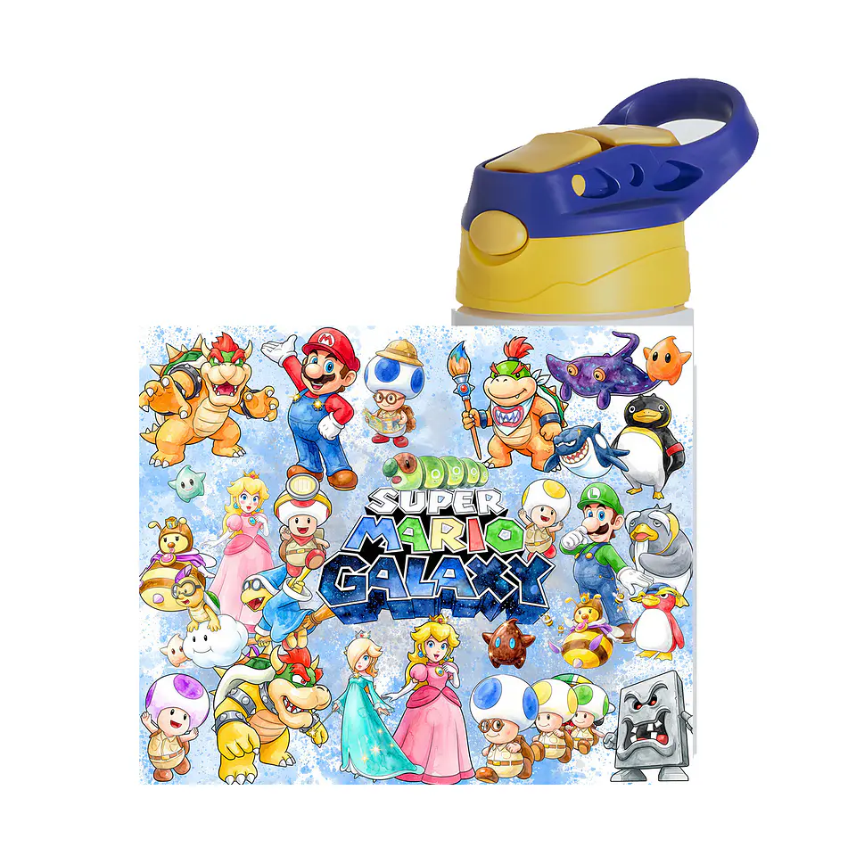 Pack Super Mario Galaxy Botella 750 ml + Taza 11 oz | Set Gamer Infantil 5