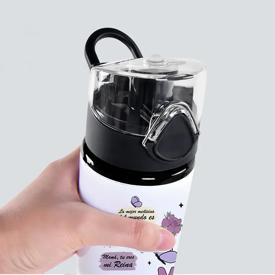 Botella de Agua 750ml Aluminio – Diseño La Mejor Mamá | Botella Deportiva Térmica 3