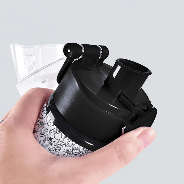 Botella de Agua 750ml Star War Aluminio Diseño Galáctico Espacial Blanco y Negro 2