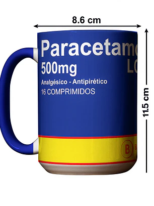 Tazón Paracetamol 15oz Divertido – Taza Café