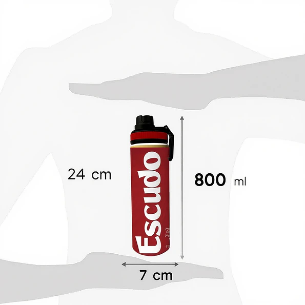 Botella 800 ml de Aluminio Libre de BPA | Diseño Inspirado en Escudo | Ligera y Resistente 5