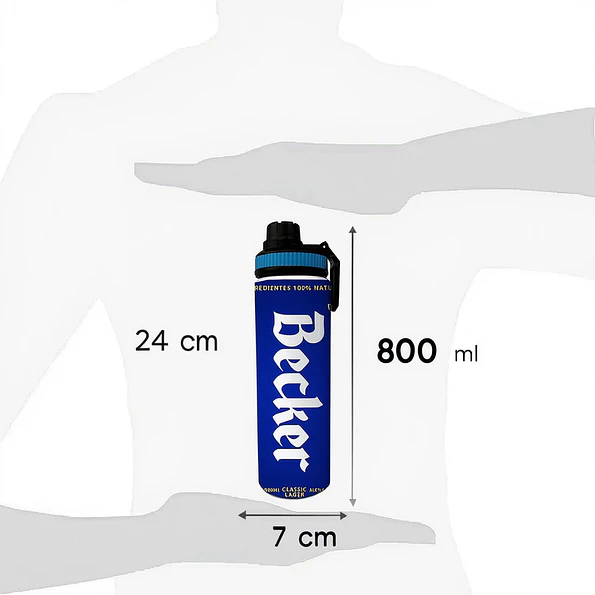 Botella Becker 800ml de Aluminio con Impresión | Botella Deportiva Reutilizable 4