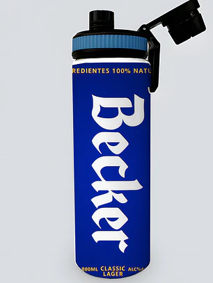 Botella Becker 800ml de Aluminio con Impresión | Botella Deportiva Reutilizable