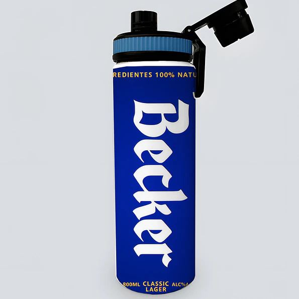 Botella Becker 800ml de Aluminio con Impresión | Botella Deportiva Reutilizable 2