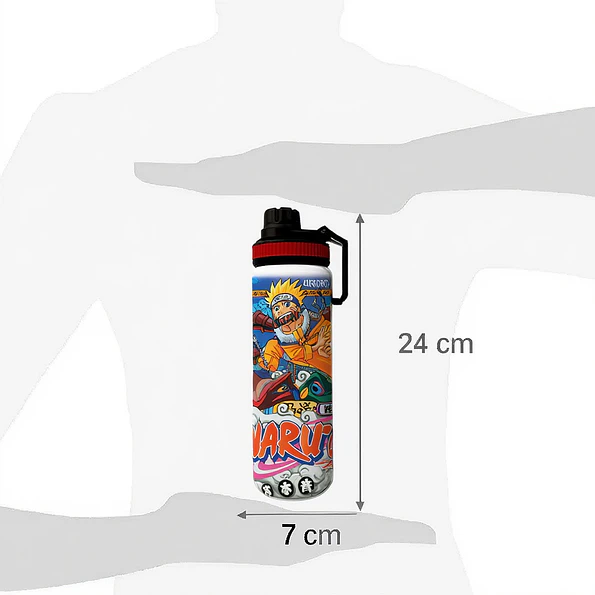 Botella Deportiva Naruto 800ml Aluminio | Antiderrame, Libre BPA, Ideal Bebidas Frías 6