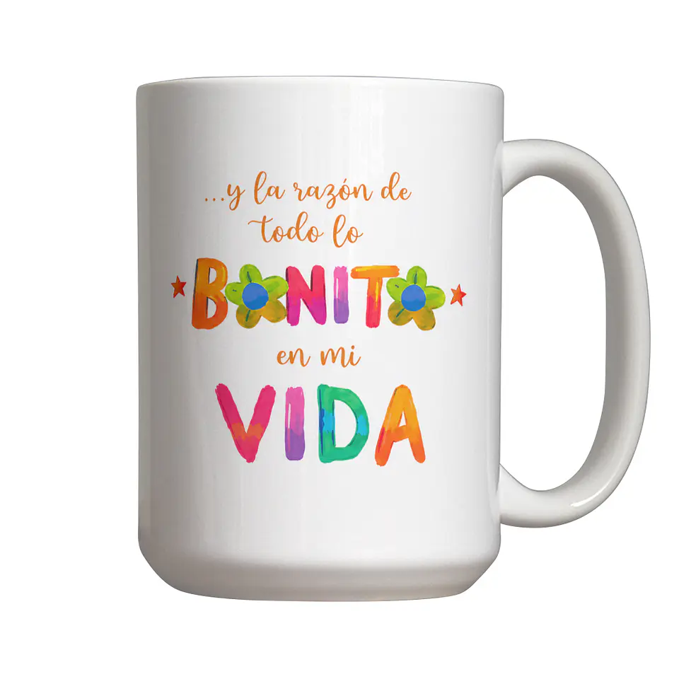 Tazón 15oz “La Mamá Más Bonita” Inspirado en Karol G – Regalo Original Día de la Madre 2