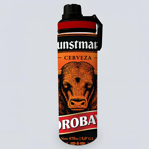 Botella Aluminio 800 ml Diseño Kunstmann Toro | Acero Inoxidable