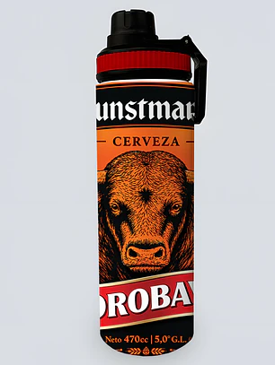Botella Aluminio 800 ml Diseño Kunstmann Toro | Acero Inoxidable