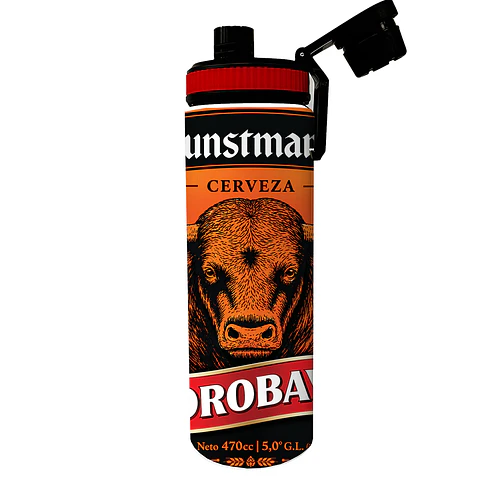 Botella Aluminio 800 ml Diseño Kunstmann Toro | Acero Inoxidable