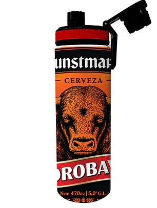 Botella Aluminio 800 ml Diseño Kunstmann Toro | Acero Inoxidable