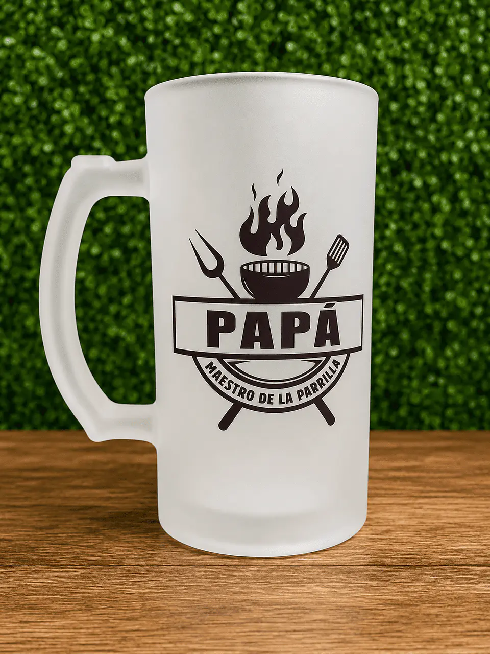 Shopero para Papá Maestro de la Parrilla 475 ml – Vaso Cervecero Esmerilado para Asados 3