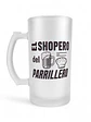 Shopero Cervecero Esmerilado El Shopero del Parrillero 475 ml | Vaso de Cerveza para Asados y Regalo para Parrilleros - Miniatura 1