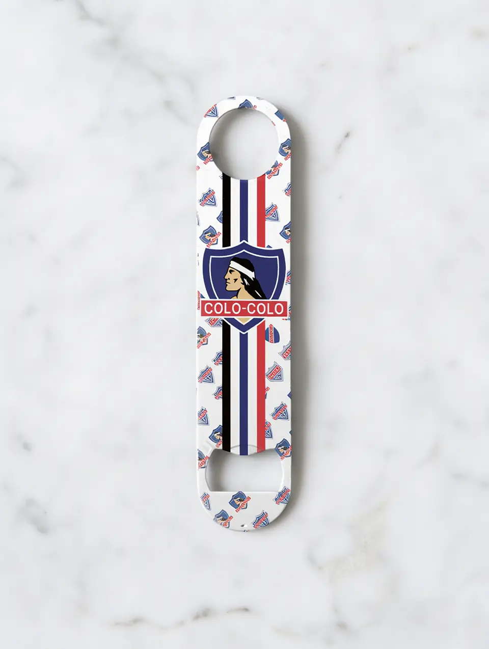 Destapador Metálico 18 cm Diseño Fútbol Estilo Colo Colo Accesorio Bar 3