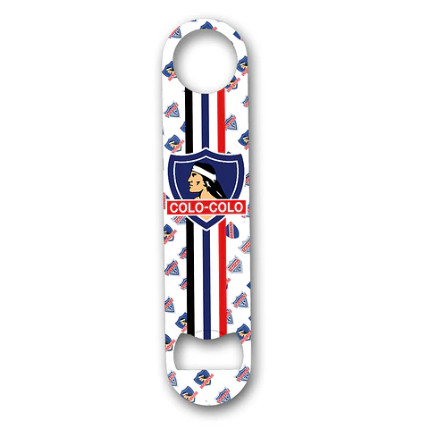 Destapador Metálico 18 cm Diseño Fútbol Estilo Colo Colo Accesorio Bar