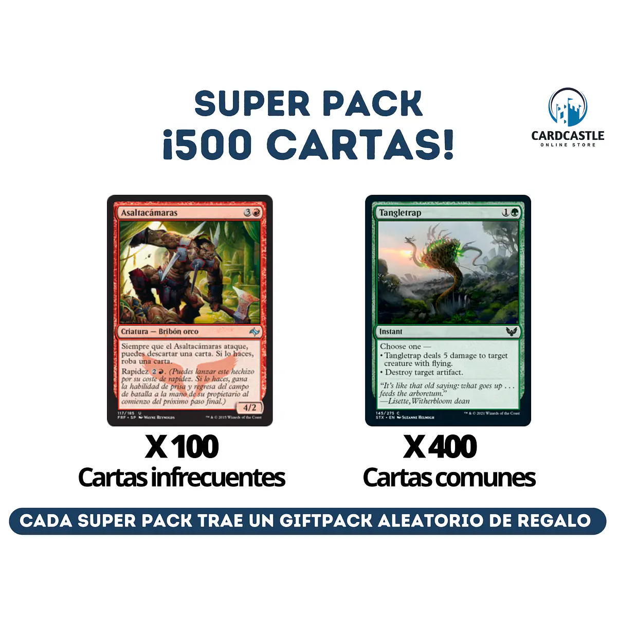 Magic: The Gathering Card Lot – 1000+ Cards (Common/Uncommon + 10 Rares) – English