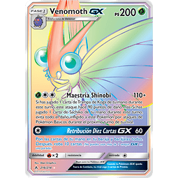 Venomoth GX - 216/214 - Hyper Rare Sun & Moon: Unbroken Bonds- ESPAÑOL