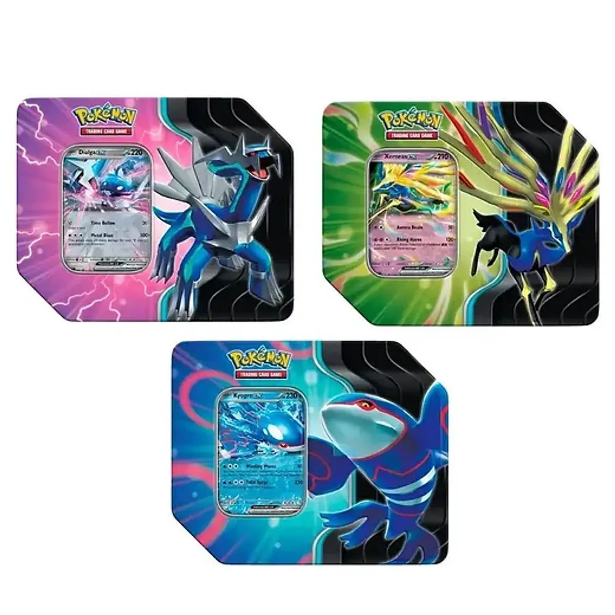 Pokemon Azure Legends Tins Xerneas, Dialga, Kyogre - INGLES