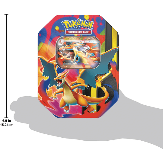 Español Pokemon TCG Mega Charizard Tin (Pack Ambas TIN) [Preventa]