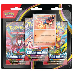 INGLES Pokemon TCG Mega Evolution - Chaos Rising - 3-Pack Blister [Preventa]