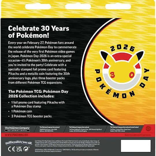 [BLACK WEEK] ESPAÑOL Pokemon TCG Pokemon Day 2026 Collection