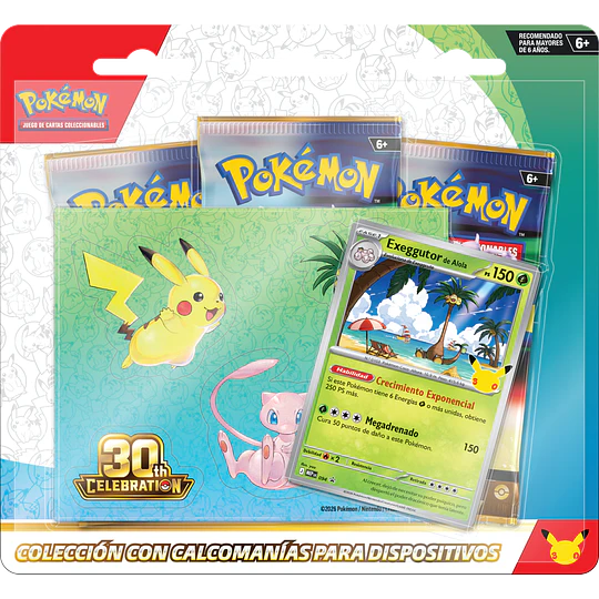 30th Celebration Tech Sticker Collection Alolan Exeggutor [ESPAÑOL]