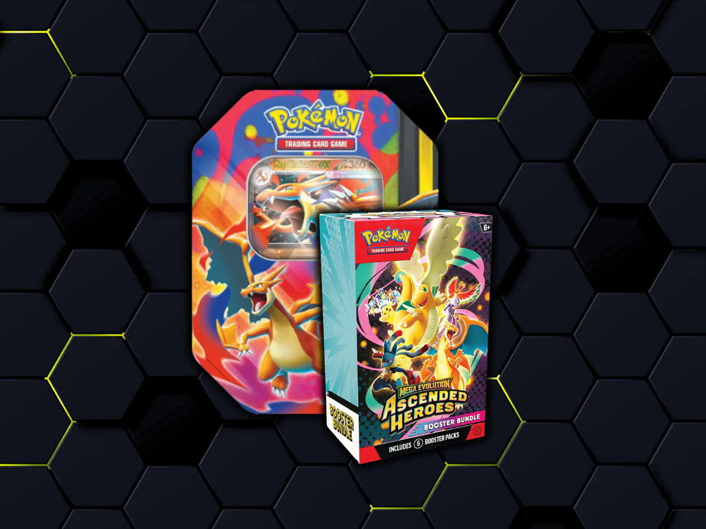 ASC Booster Bundle + Mega Charizard Tin  1