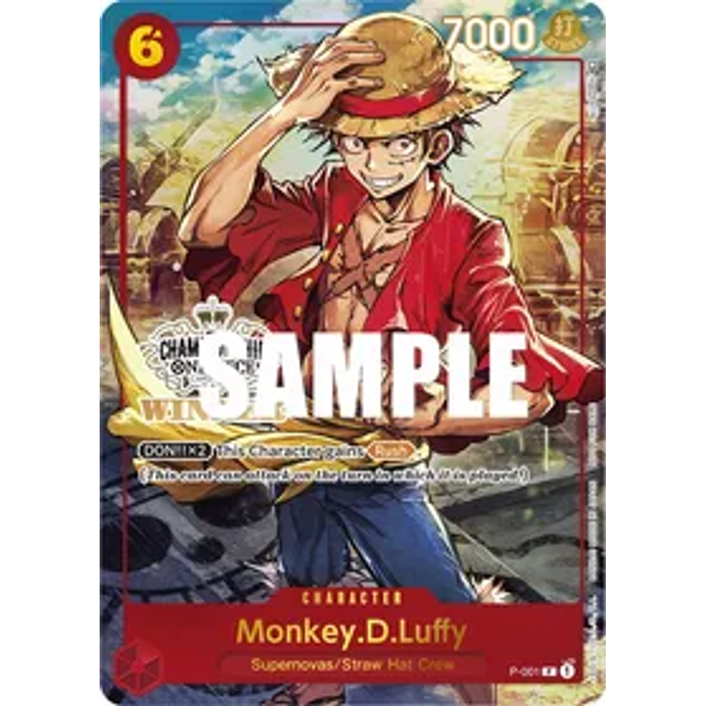 Monkey.D.Luffy (P-001) - Store-Championship-Trophy-Card