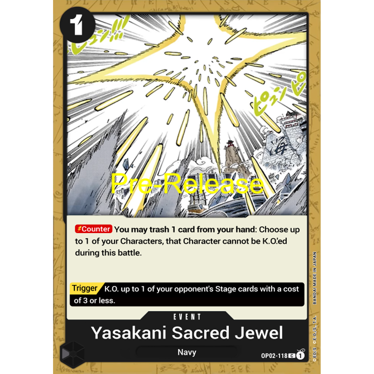 Yasakani Sacred Jewel (OP02-118) - Pre-Release