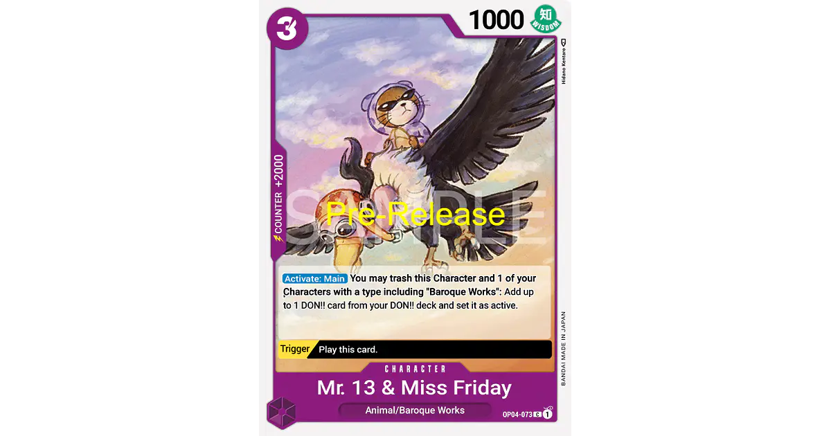 Mr.13 & Ms.Friday (OP04-073) - Pre-Release