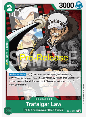 Trafalgar Law (OP02-035) - Pre-Release