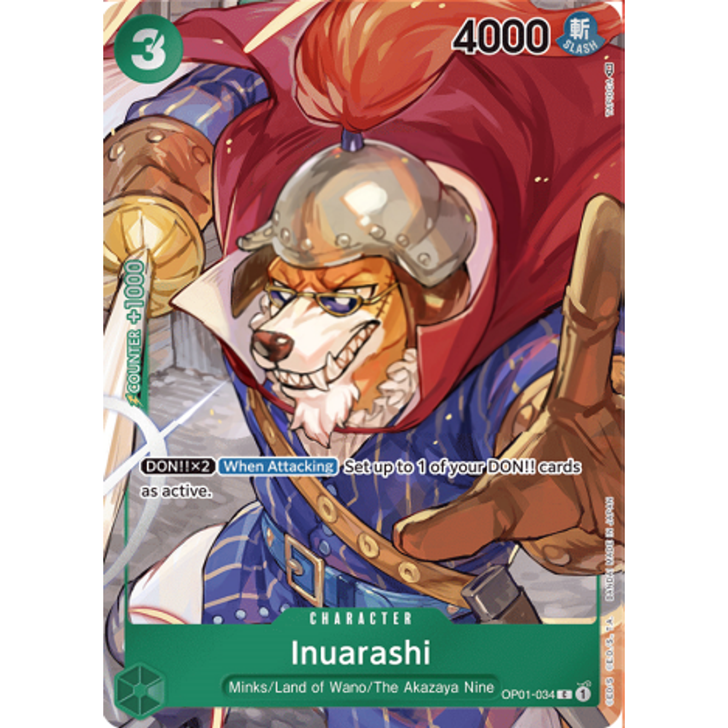 Inuarashi (OP01-034) - Box-Topper