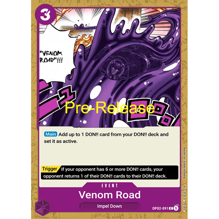 Venom Road (OP02-091) - Pre-Release