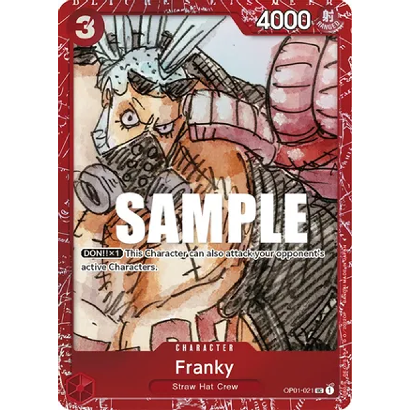 Franky (OP01-021) - Premium-Film-Red-Edition