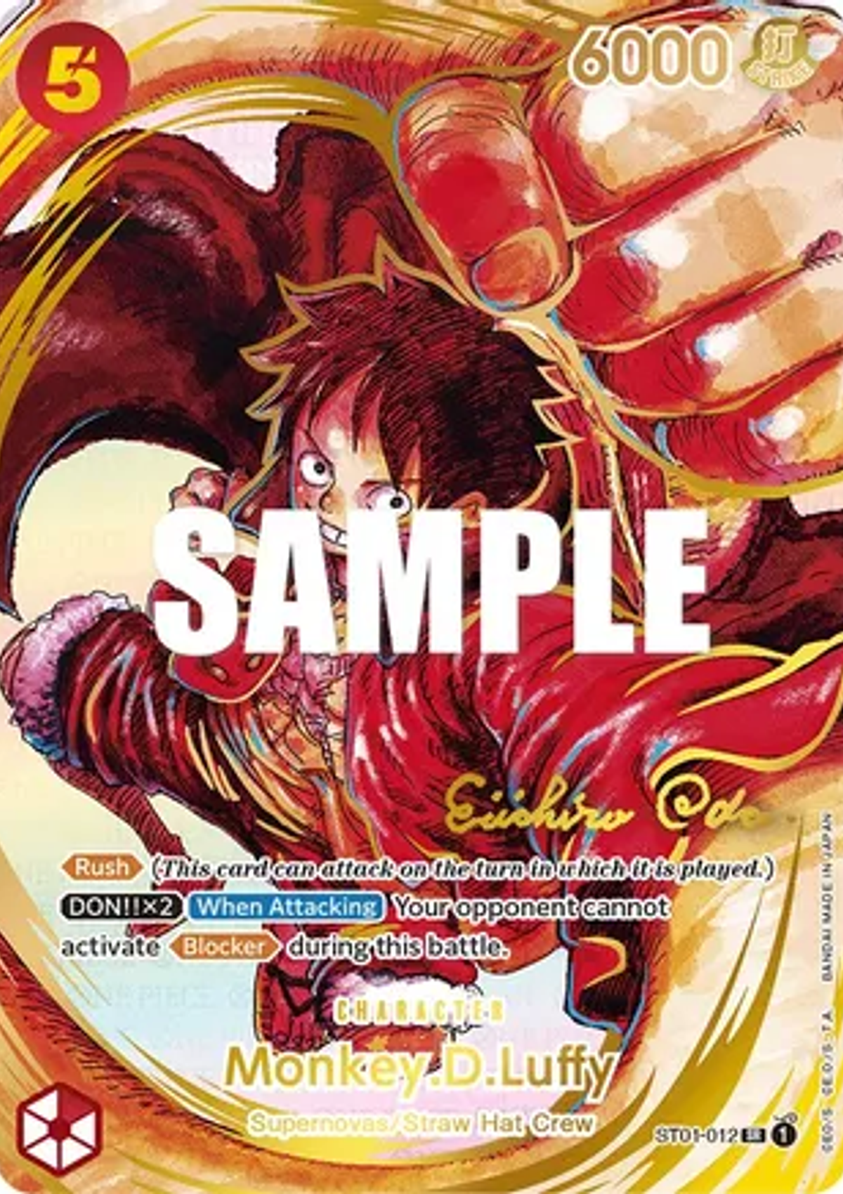 Monkey.D.Luffy (ST01-012) - Gold-Stamped-Signature