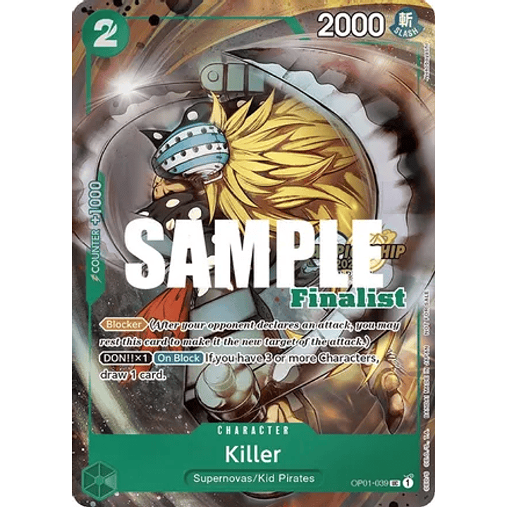 Killer (OP01-039) - CS-2023-Top-Players-Pack-Finalist