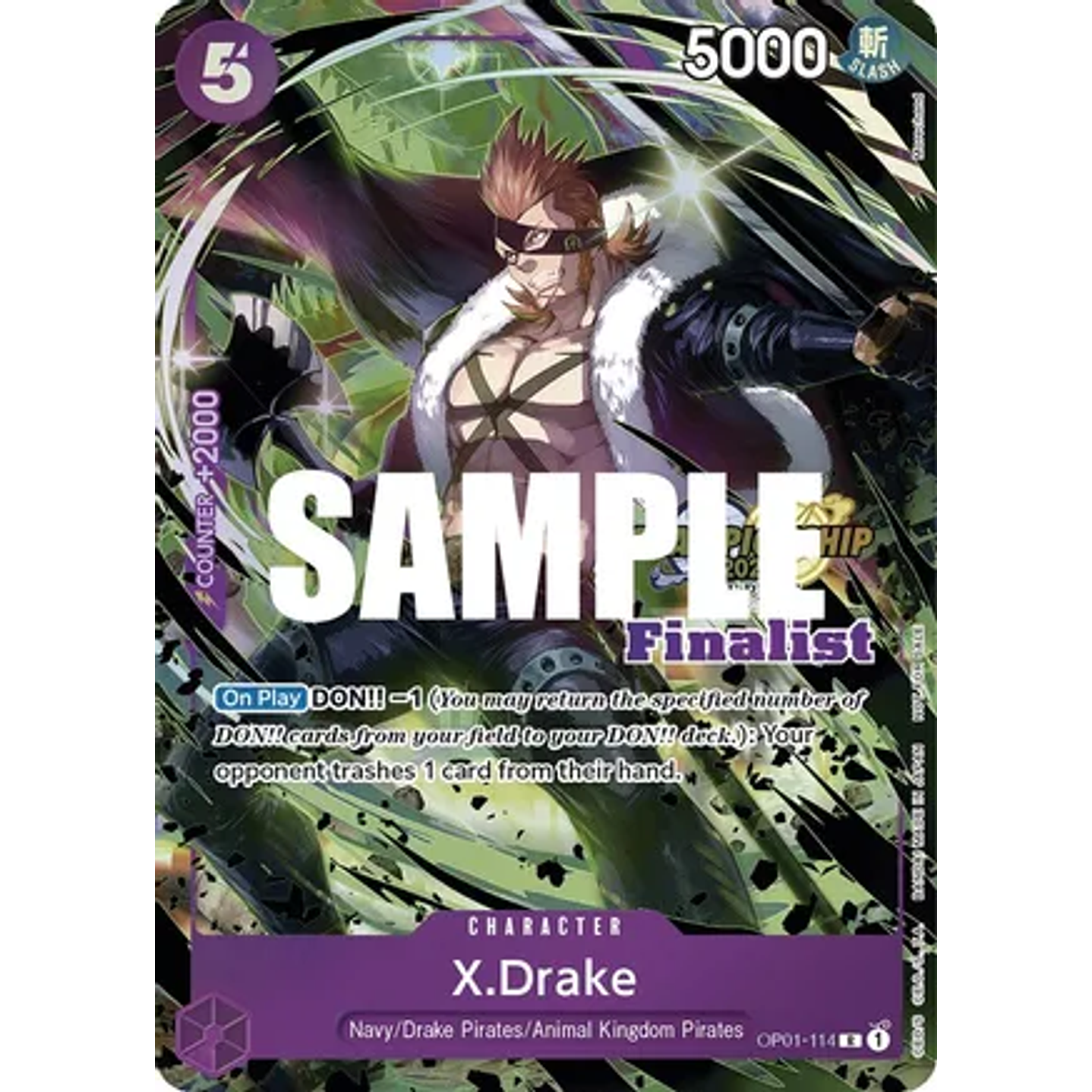 X.Drake (OP01-114) - CS-2023-Top-Players-Pack-Finalist