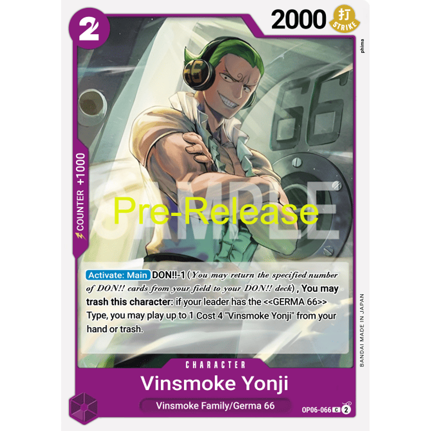 Vinsmoke Yonji (OP06-066) - Pre-Release